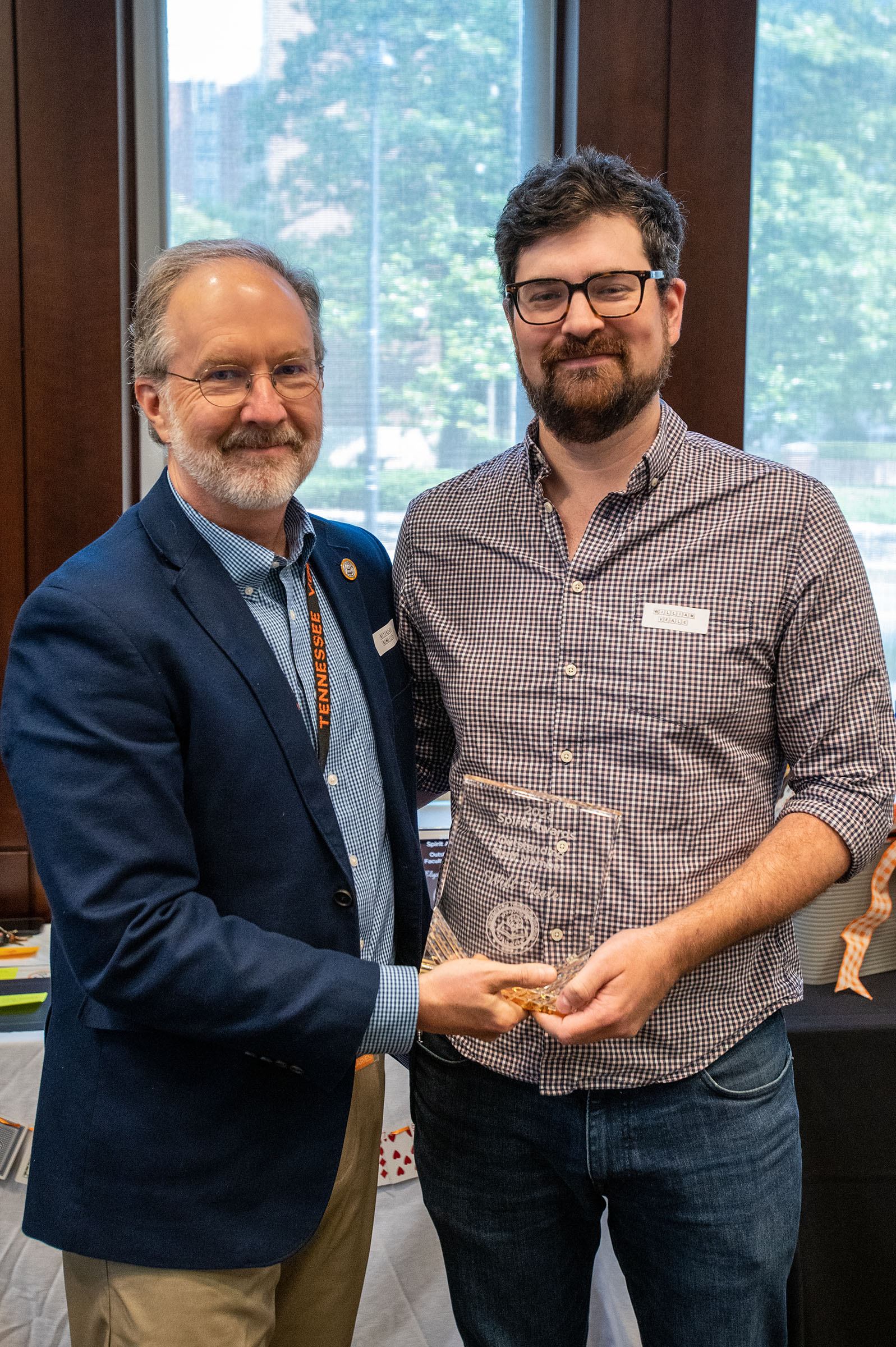 Will Veale accepts his award