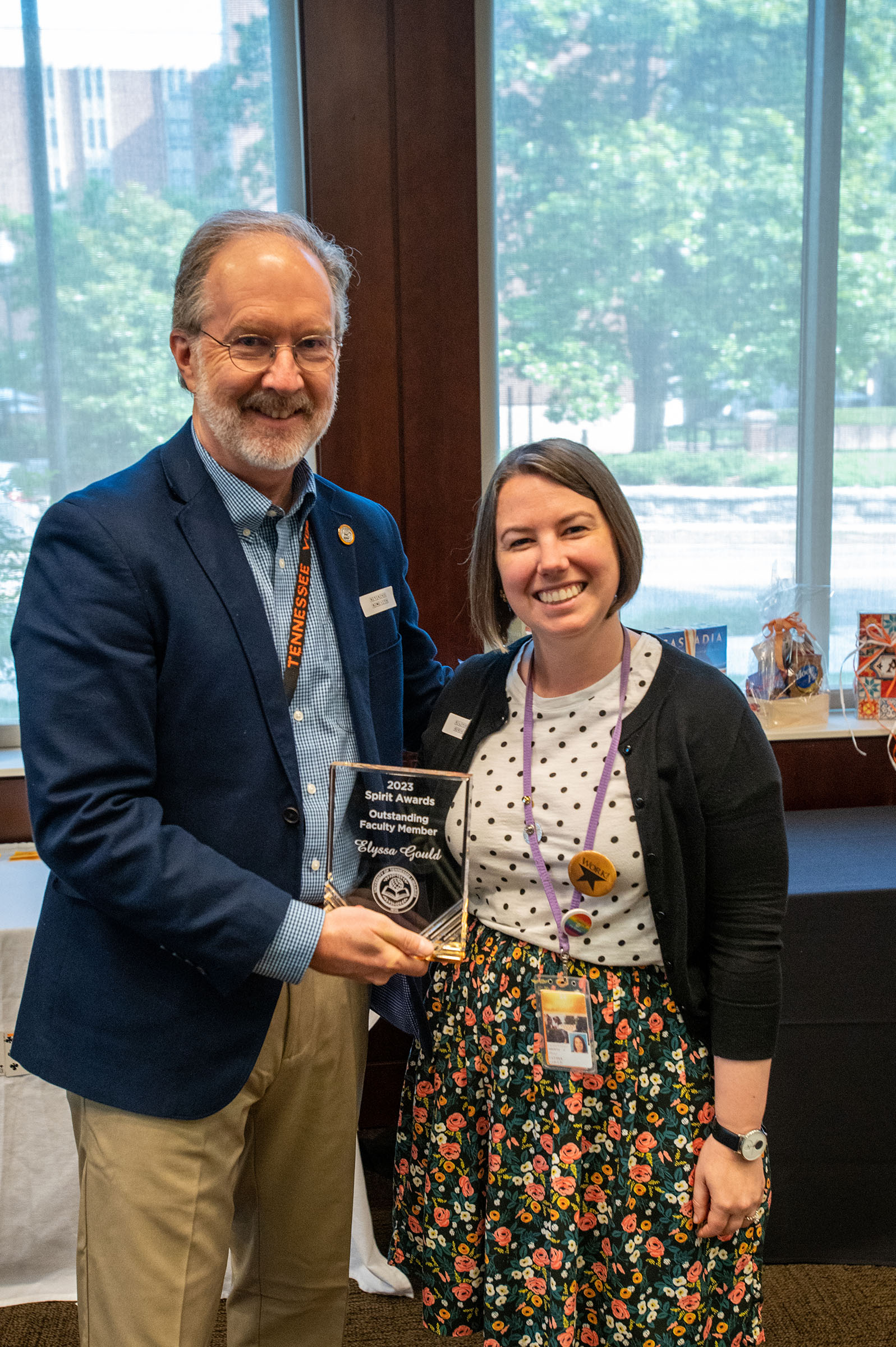 Elyssa Gould with the dean