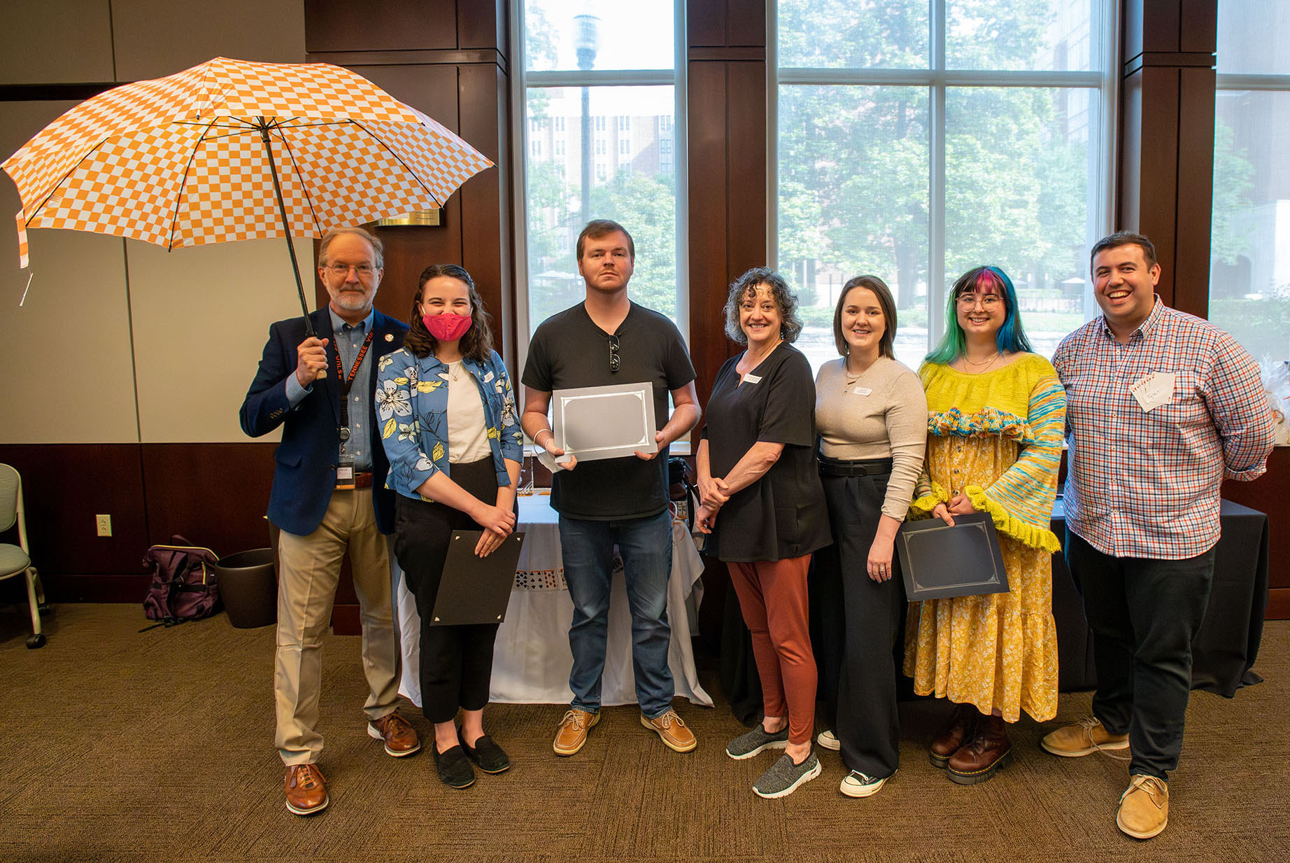 The Special Collections and Facilities team with Steve Smith