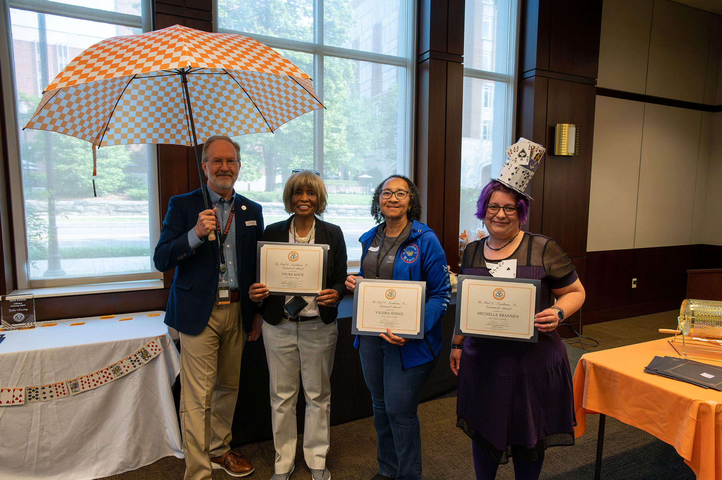 The BOSS team with the dean