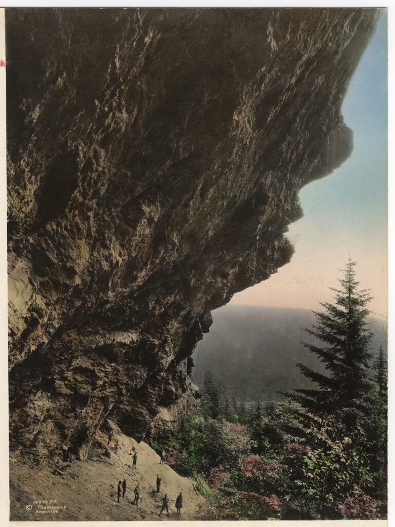 Hand-tinted photograph of Alum Cave Bluffs 