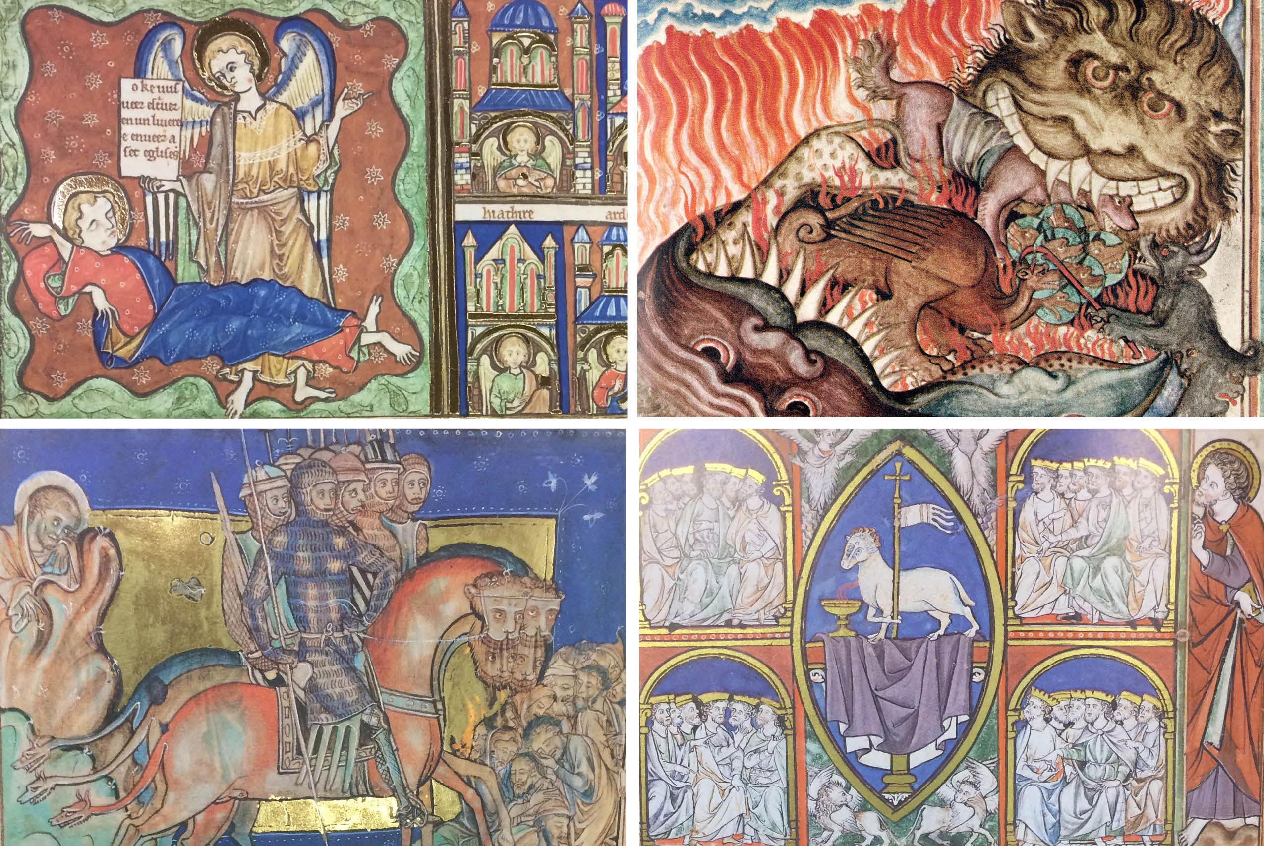 collage of images from Medieval illuminated manuscripts