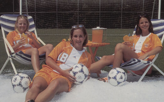 Lady Vols Soccer team members take a moment to relax