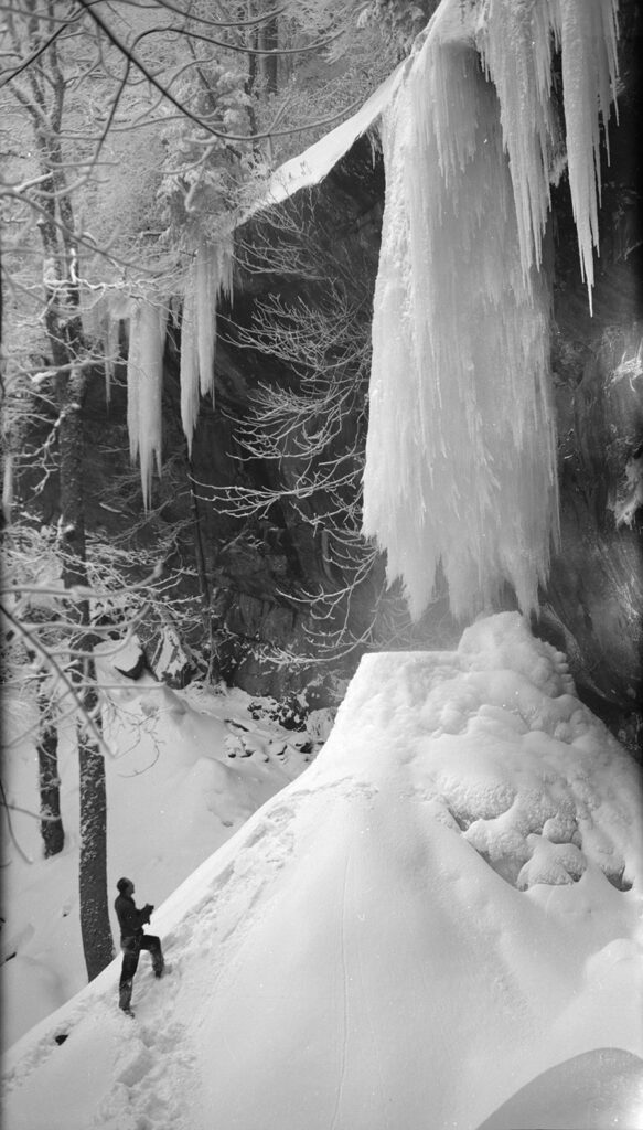 Frozen Rainbow Falls, February 16, 1958 