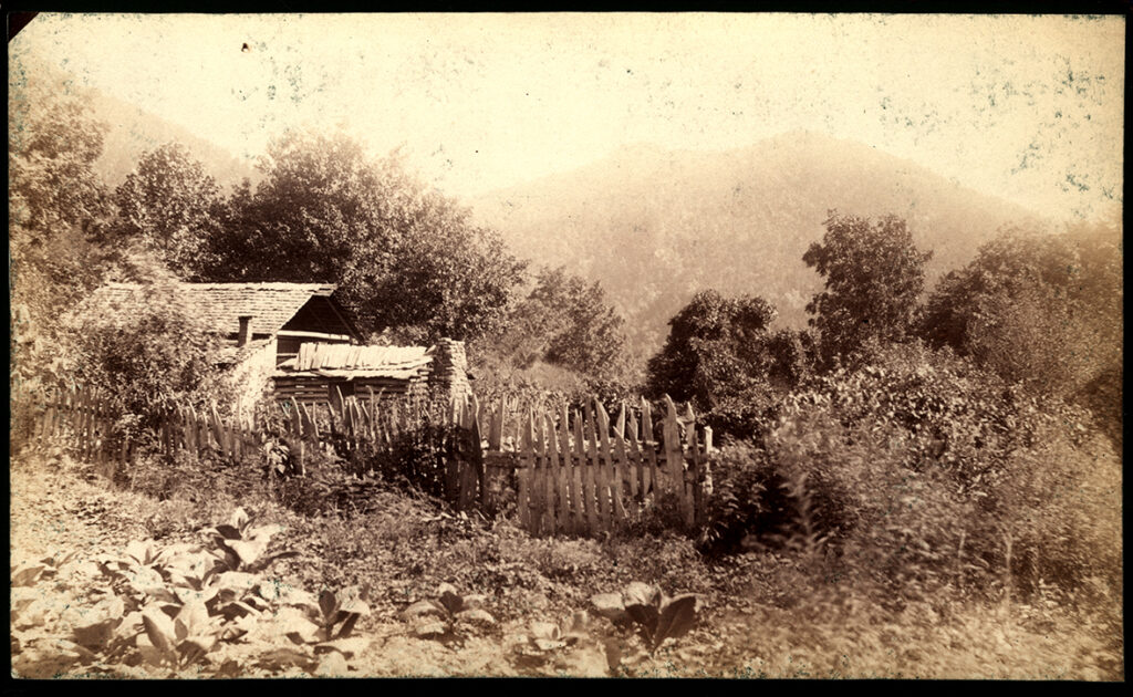 Sam Walker’s cabin, Miller’s Cove, 1886 