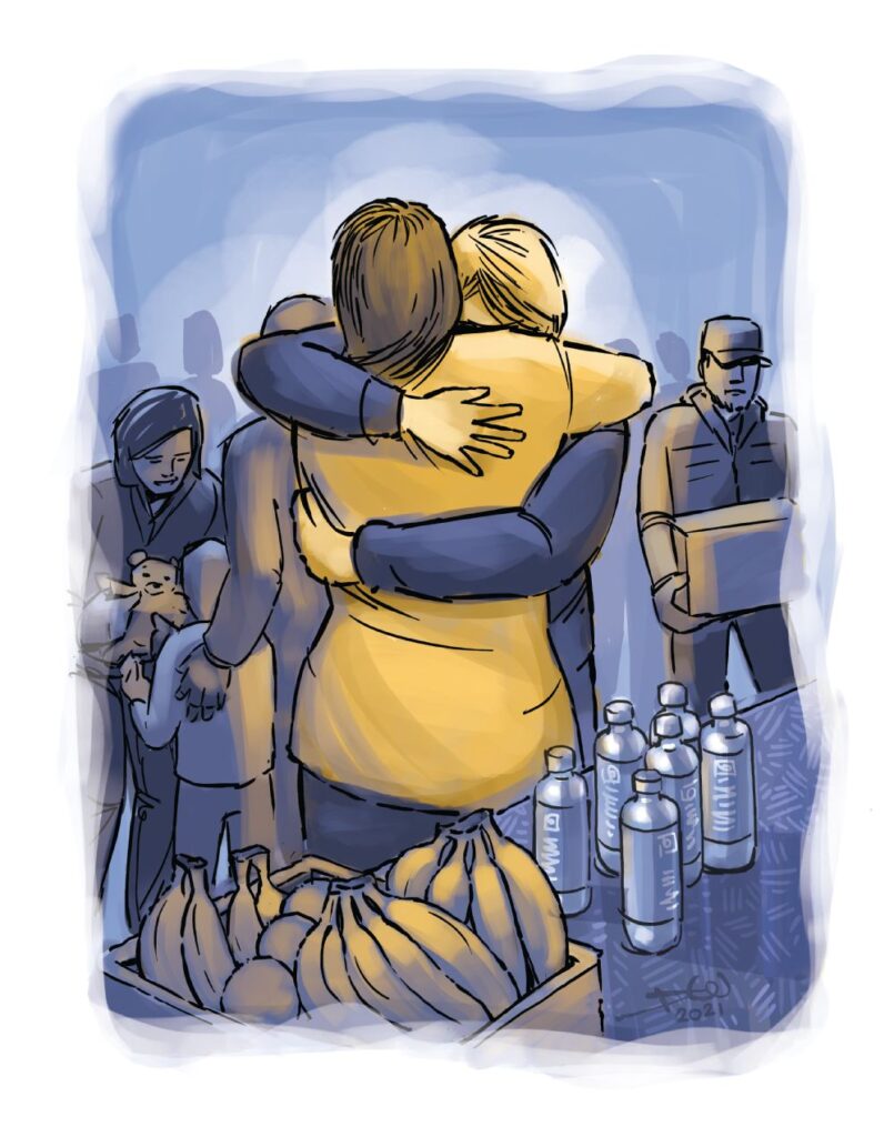 Chimney Tops 2 Wildfires: “The Kindness of Strangers.” Drawing by Danny Wilson