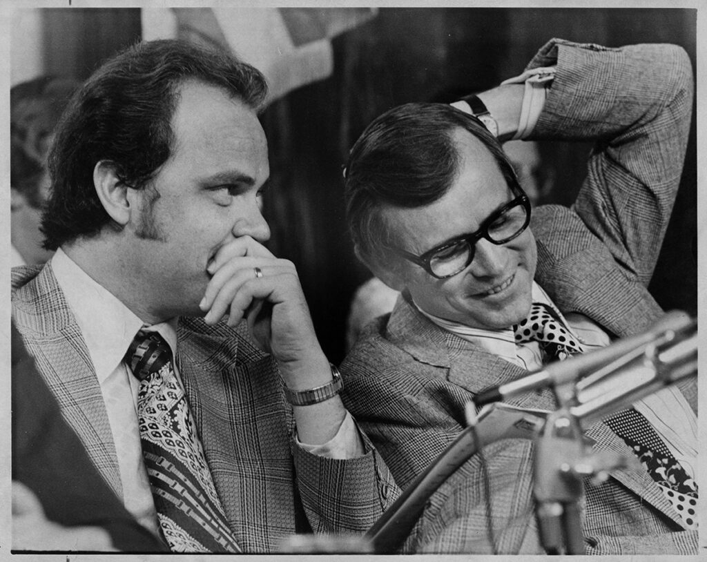 Fred Thompson and Howard Baker during the Watergate hearings