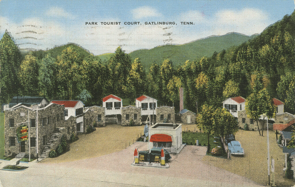 Drawing of Park Tourist Court, Gatlinburg, Tenn., 1942 