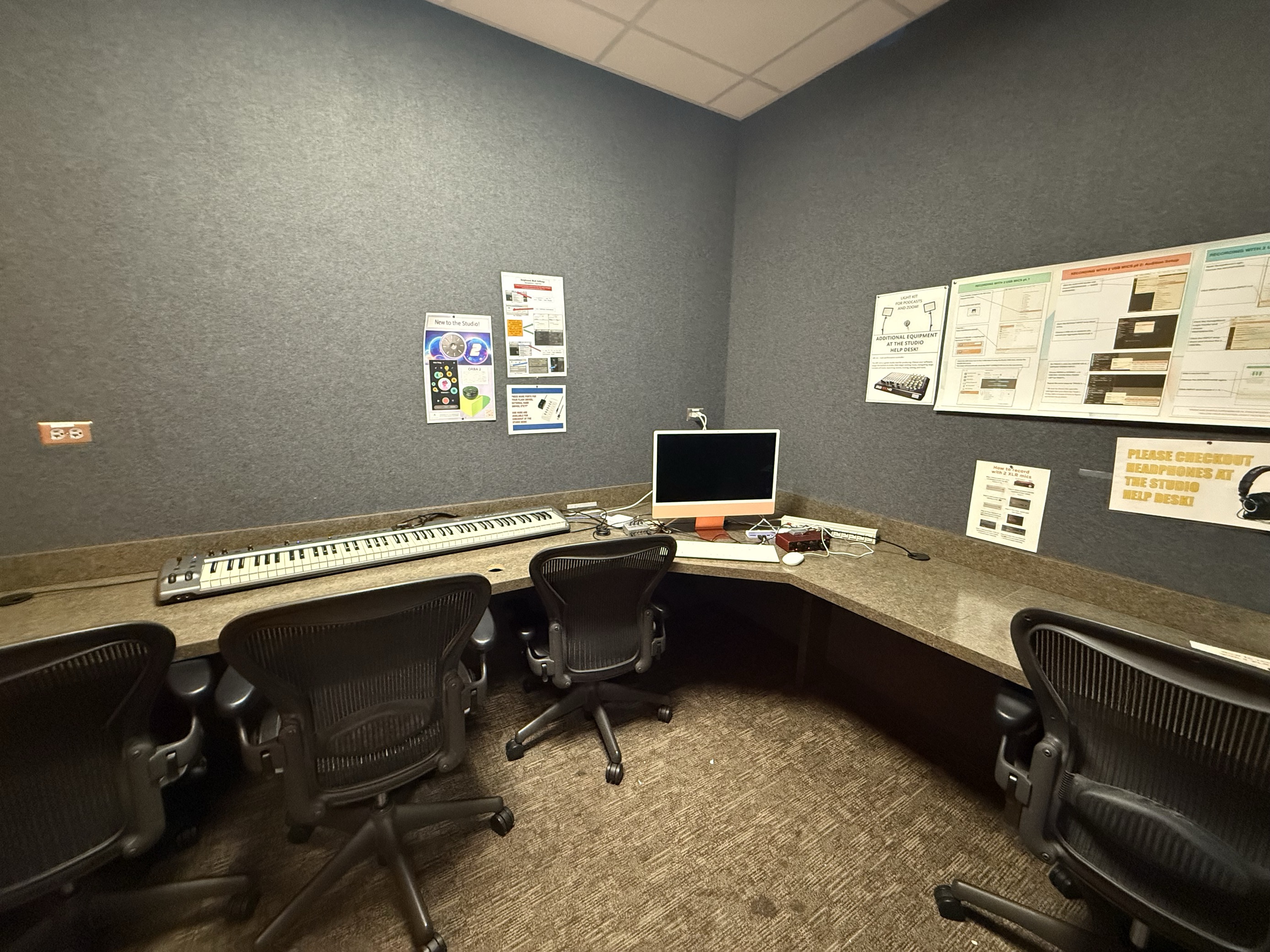 photo of the audio production room