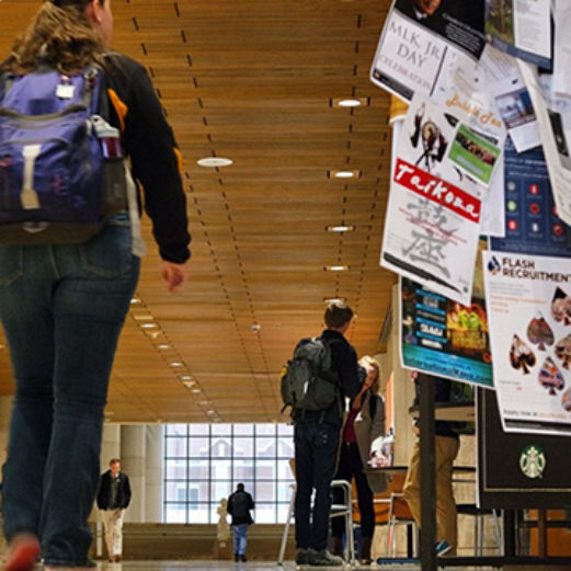 foot traffic in Hodges Library