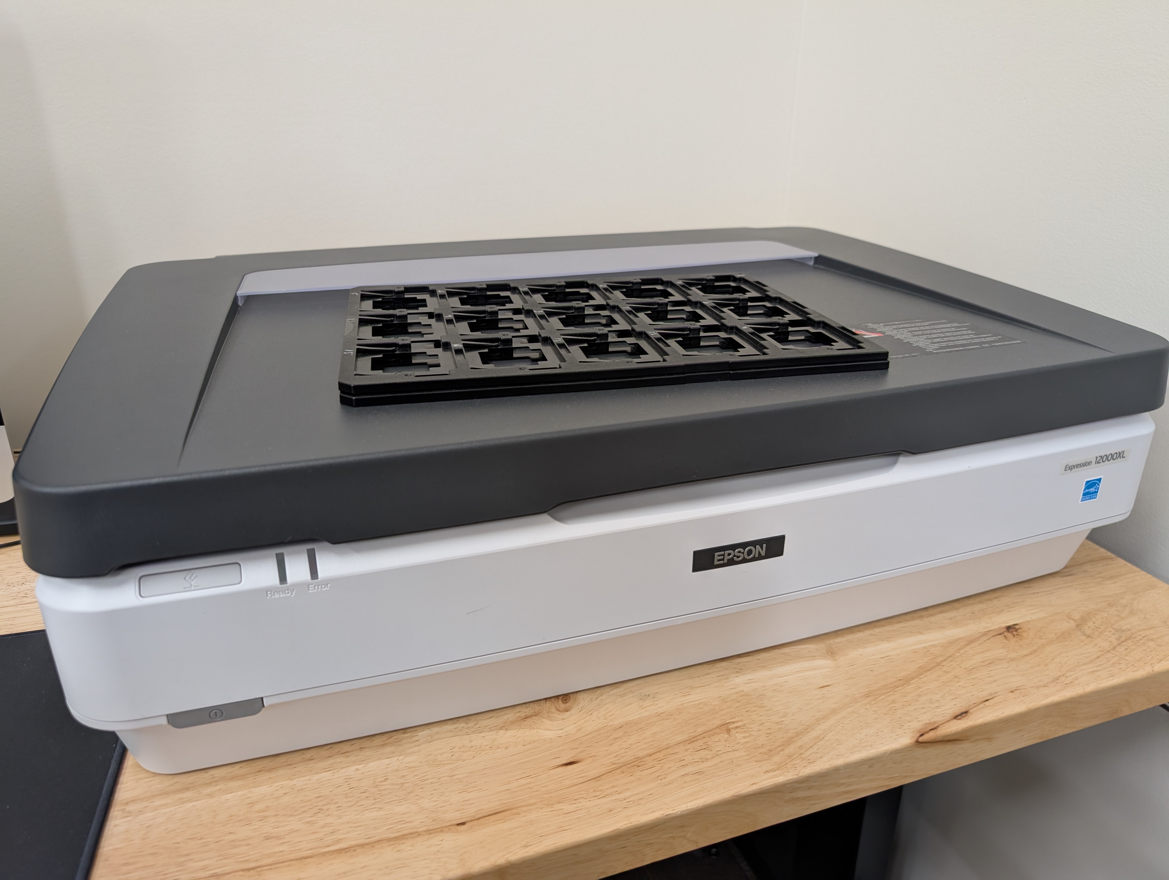 Epson 12000XL flatbed scanner with 35mm slide holders