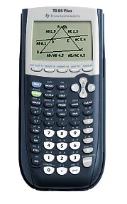 TI 81 graphing calculator displaying a graphical trigonometry model
