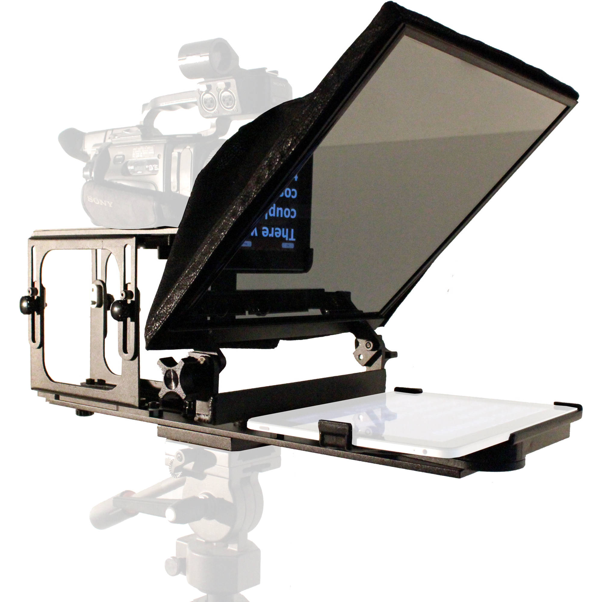 photo of an iPad teleprompter