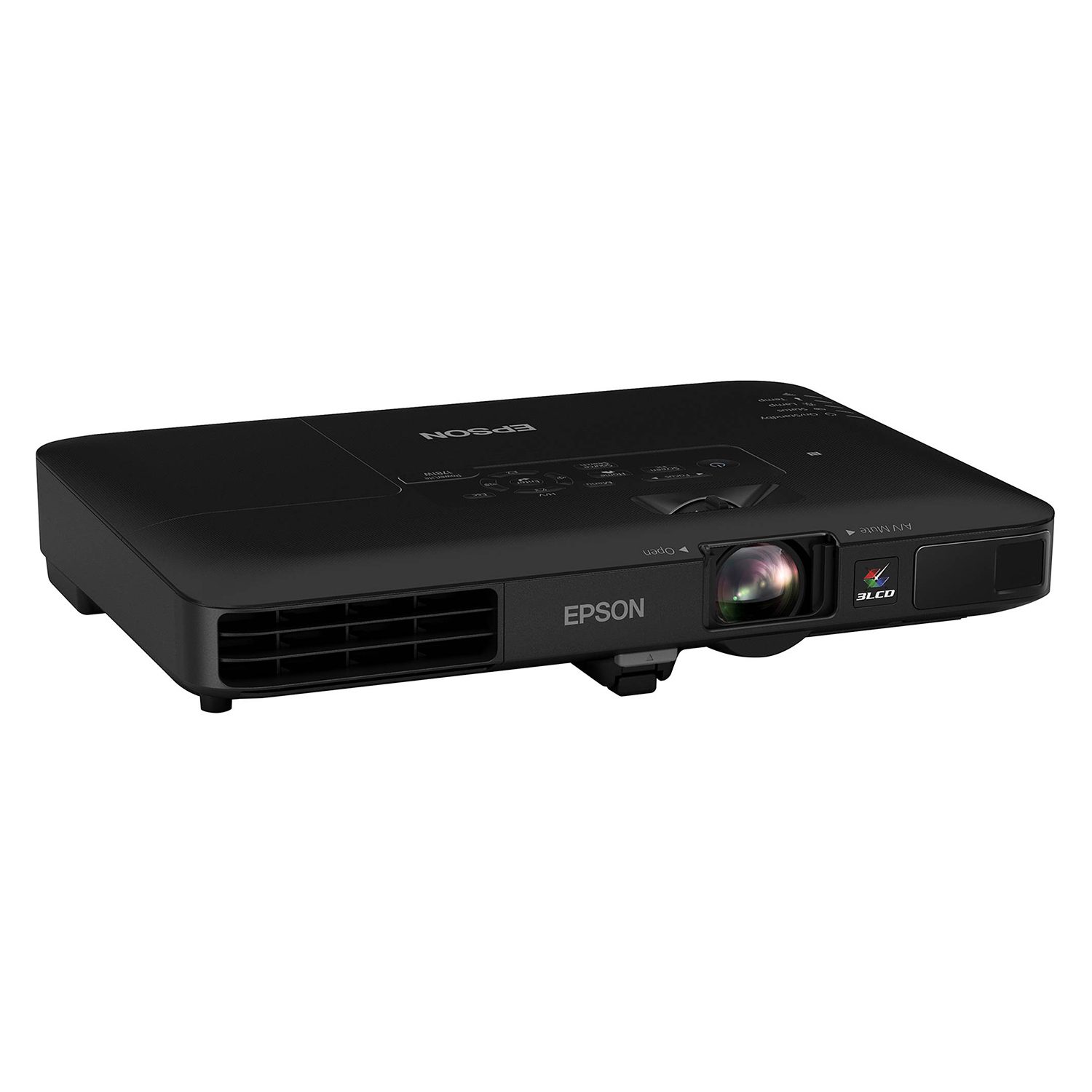 A thin portable Epson projector.