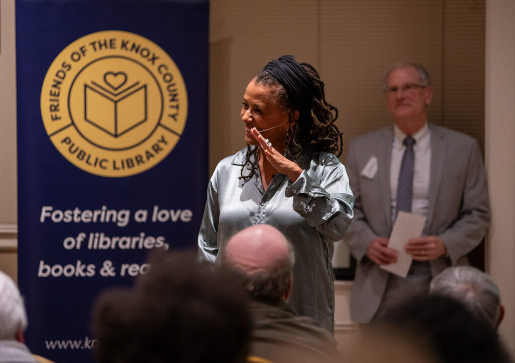 Carolyn Finney speaking at the 2024 Wilma Dykeman Stokely Memorial Lecture