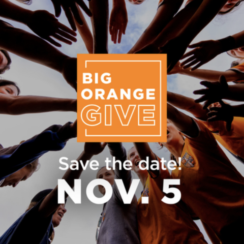 Graphic reads: Big Orange Give — Save the date! Nov. 5