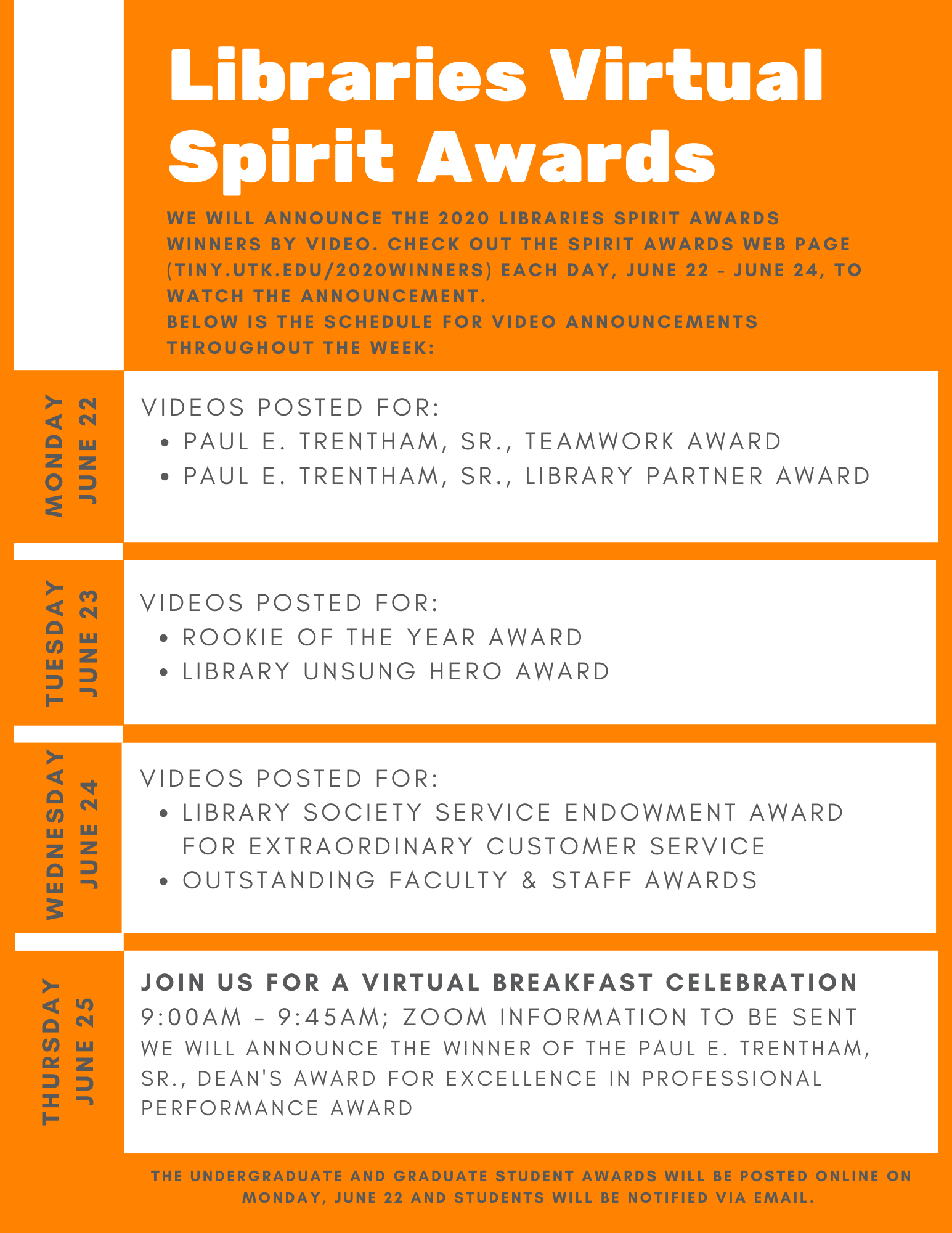 Award Winners Spirit Awards Libraries The University Of Tennessee Knoxville