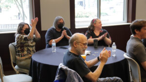 Library Faculty and Staff Members at award ceremony