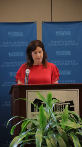 Elizabeth Greene presenting an award