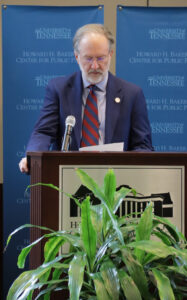 Bruce and Nancy Sullivan Dean of University Libraries and the Press, Steven E. Smith welcoming Library Faculty & Staff to the Libraries Spirit Awards Ceremony & Breakfast